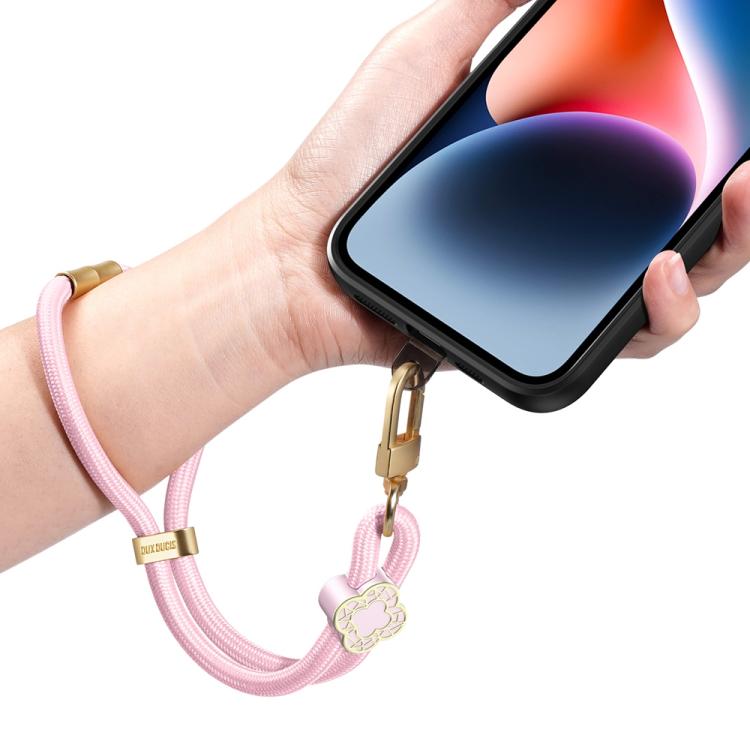 DUX DUCIS Garden Series Begonia Pattern Adjustable Short Phone Lanyard