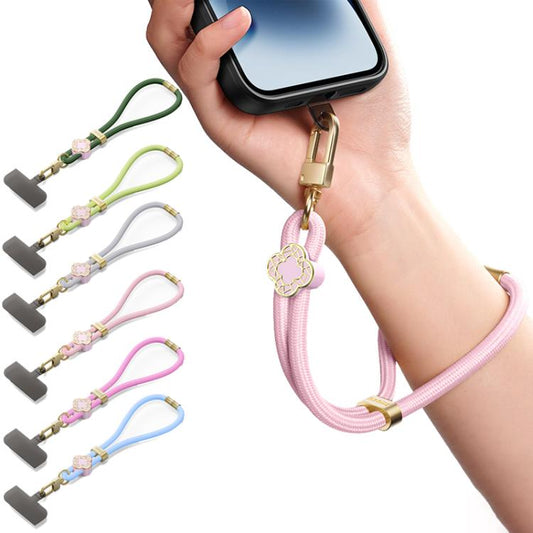 DUX DUCIS Garden Series Begonia Pattern Adjustable Short Phone Lanyard
