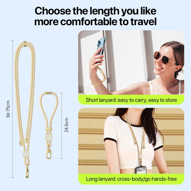 DUX DUCIS Garden Series Broken Ice Pattern Adjustable Short Phone Lanyard