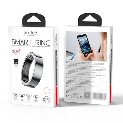 Yesido IO33 Health Monitor Smart Ring, Support Body Temperature / Heart Rate / Blood Pressure / Female Physiological Reminder, 57mm Inner Circumference, 60mm Inner Circumference, 63mm Inner Circumference, 65mm Inner Circumference, 68mm Inner Circumference