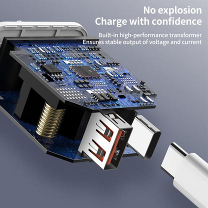 REMAX RP-U37 18W QC+PD Fast Charger With 1m Type-C to 8 Pin Cable, US Plug, EU Plug
