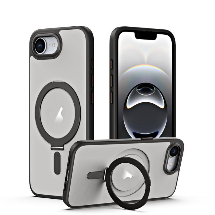 Airbag MagSafe Shockproof Frosted Phone Case with Fold Holder, For iPhone 16e / 17e, For iPhone 17 Pro Max, For iPhone 17 Pro, For iPhone 17, For iPhone Air