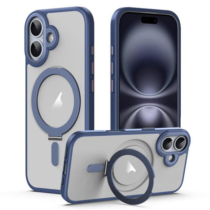 Airbag MagSafe Shockproof Frosted Phone Case with Fold Holder, For iPhone 16e / 17e, For iPhone 17 Pro Max, For iPhone 17 Pro, For iPhone 17, For iPhone Air