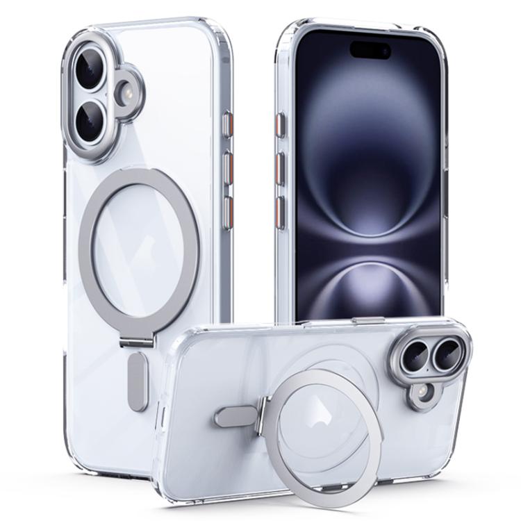 Airbag MagSafe Shockproof Frosted Phone Case with Fold Holder, For iPhone 16e / 17e, For iPhone 17 Pro Max, For iPhone 17 Pro, For iPhone 17, For iPhone Air