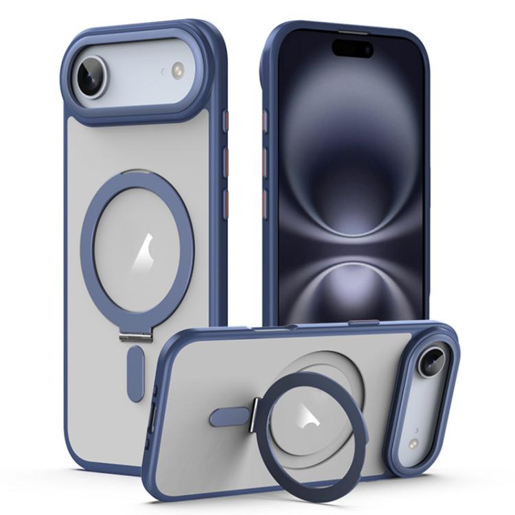 Airbag MagSafe Shockproof Frosted Phone Case with Fold Holder, For iPhone 16e / 17e, For iPhone 17 Pro Max, For iPhone 17 Pro, For iPhone 17, For iPhone Air