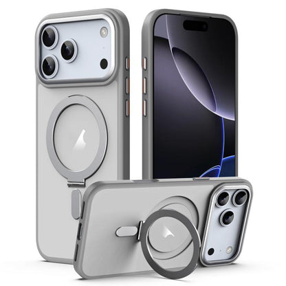 Airbag MagSafe Shockproof Frosted Phone Case with Fold Holder, For iPhone 16e / 17e, For iPhone 17 Pro Max, For iPhone 17 Pro, For iPhone 17, For iPhone Air