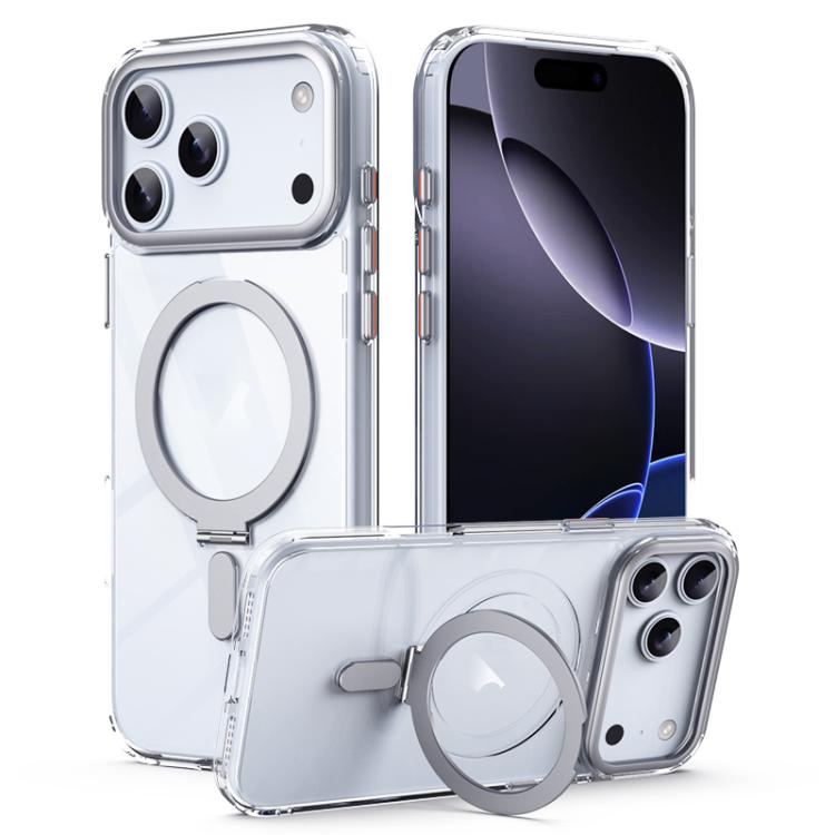 Airbag MagSafe Shockproof Frosted Phone Case with Fold Holder, For iPhone 16e / 17e, For iPhone 17 Pro Max, For iPhone 17 Pro, For iPhone 17, For iPhone Air