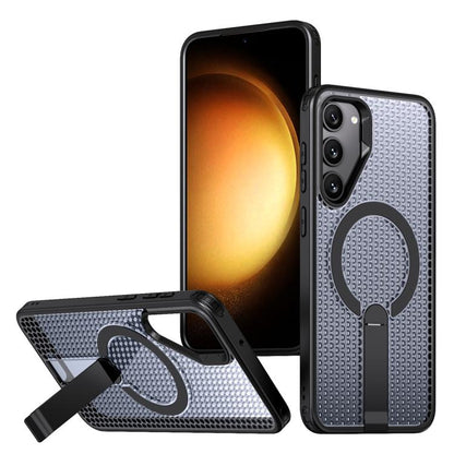 Honeycomb Cooling MagSafe Holder Phone Case, For Samsung Galaxy S26 Ultra 5G, For Samsung Galaxy A07 4G, For Samsung Galaxy A17 5G, For Samsung Galaxy M56 / F56 5G, For Samsung Galaxy A06 5G / 4G, For Samsung Galaxy S25 5G / S24 5G                     ...