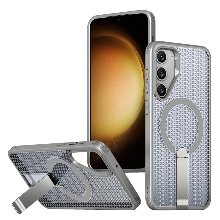 Honeycomb Cooling MagSafe Holder Phone Case, For Samsung Galaxy S26 Ultra 5G, For Samsung Galaxy A07 4G, For Samsung Galaxy A17 5G, For Samsung Galaxy M56 / F56 5G, For Samsung Galaxy A06 5G / 4G, For Samsung Galaxy S25 5G / S24 5G                     ...