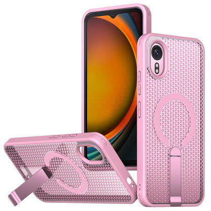 Honeycomb Cooling MagSafe Holder Phone Case, For Samsung Galaxy S26 Ultra 5G, For Samsung Galaxy A07 4G, For Samsung Galaxy A17 5G, For Samsung Galaxy M56 / F56 5G, For Samsung Galaxy A06 5G / 4G, For Samsung Galaxy S25 5G / S24 5G                     ...