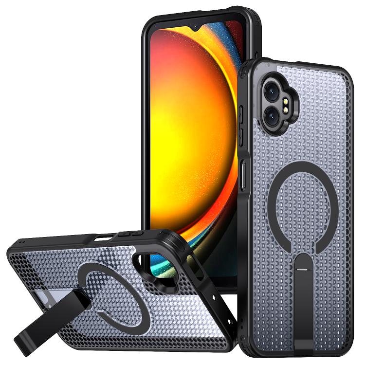 Honeycomb Cooling MagSafe Holder Phone Case, For Samsung Galaxy S26 Ultra 5G, For Samsung Galaxy A07 4G, For Samsung Galaxy A17 5G, For Samsung Galaxy M56 / F56 5G, For Samsung Galaxy A06 5G / 4G, For Samsung Galaxy S25 5G / S24 5G                     ...