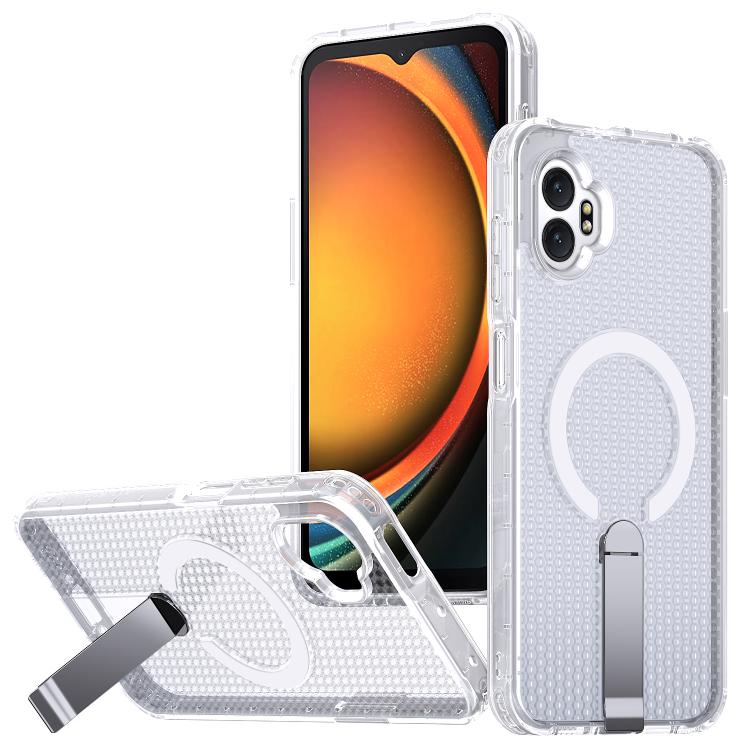Honeycomb Cooling MagSafe Holder Phone Case, For Samsung Galaxy S26 Ultra 5G, For Samsung Galaxy A07 4G, For Samsung Galaxy A17 5G, For Samsung Galaxy M56 / F56 5G, For Samsung Galaxy A06 5G / 4G, For Samsung Galaxy S25 5G / S24 5G                     ...