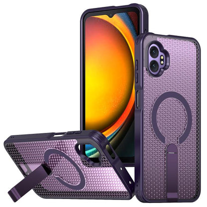 Honeycomb Cooling MagSafe Holder Phone Case, For Samsung Galaxy S26 Ultra 5G, For Samsung Galaxy A07 4G, For Samsung Galaxy A17 5G, For Samsung Galaxy M56 / F56 5G, For Samsung Galaxy A06 5G / 4G, For Samsung Galaxy S25 5G / S24 5G                     ...