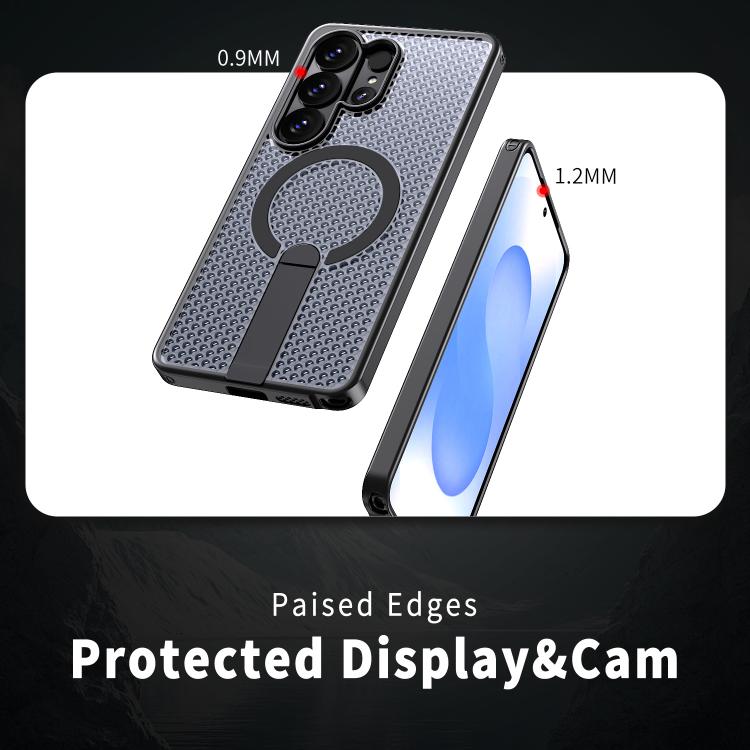 Honeycomb Cooling MagSafe Holder Phone Case, For Samsung Galaxy S26 Ultra 5G, For Samsung Galaxy A07 4G, For Samsung Galaxy A17 5G, For Samsung Galaxy M56 / F56 5G, For Samsung Galaxy A06 5G / 4G, For Samsung Galaxy S25 5G / S24 5G                     ...