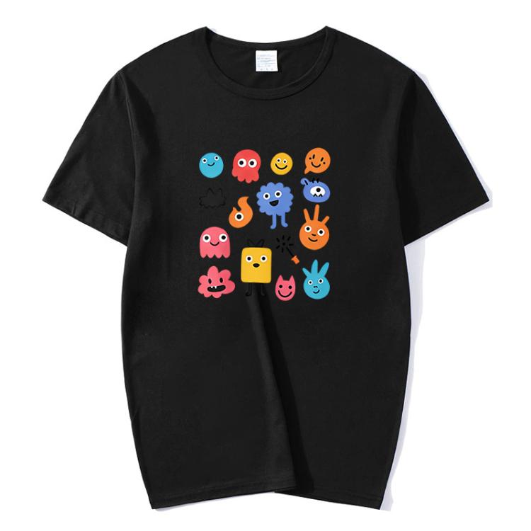 Cute Monsters Printed Round Neck Modal Short Sleeve T-shirt Print On Your Demand, S, M, L, XL, XXL, XXXL, XXXXL, XXXXXL