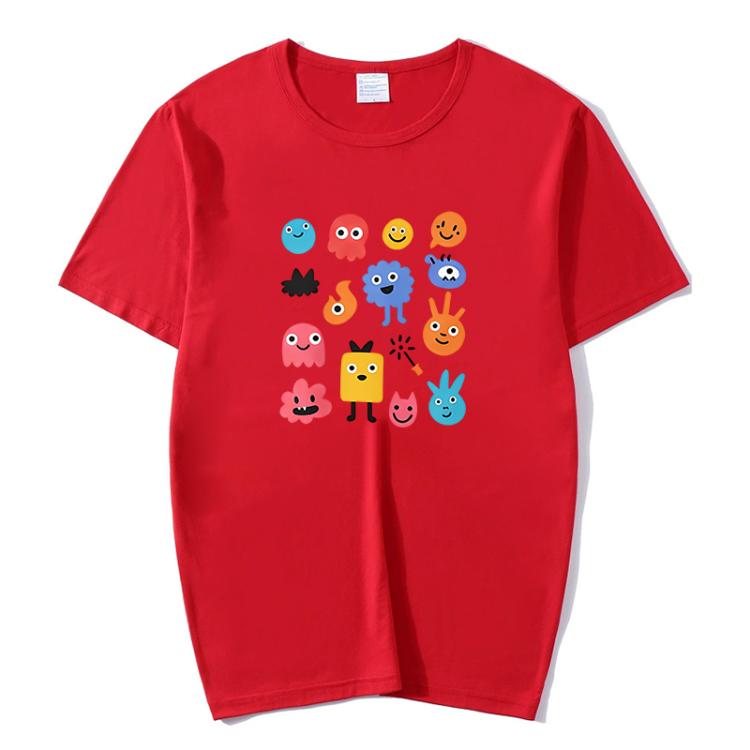 Cute Monsters Printed Round Neck Modal Short Sleeve T-shirt Print On Your Demand, S, M, L, XL, XXL, XXXL, XXXXL, XXXXXL