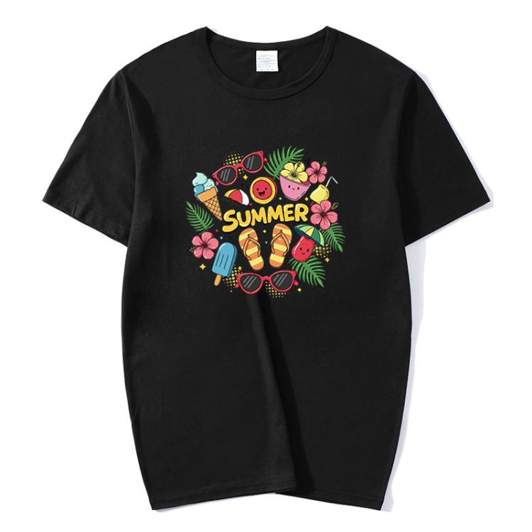 Summer Printed Round Neck Modal Short Sleeve T-shirt Print On Your Demand, S, M, L, XL, XXL, XXXL, XXXXL, XXXXXL