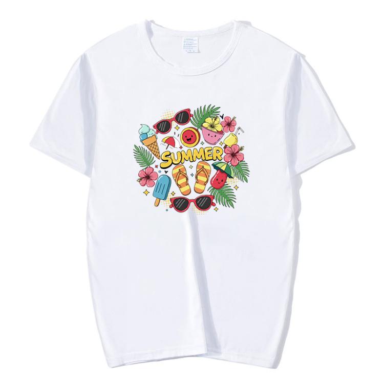 Summer Printed Round Neck Modal Short Sleeve T-shirt Print On Your Demand, S, M, L, XL, XXL, XXXL, XXXXL, XXXXXL