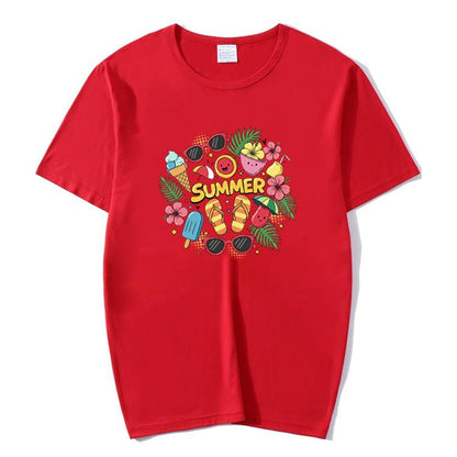 Summer Printed Round Neck Modal Short Sleeve T-shirt Print On Your Demand, S, M, L, XL, XXL, XXXL, XXXXL, XXXXXL
