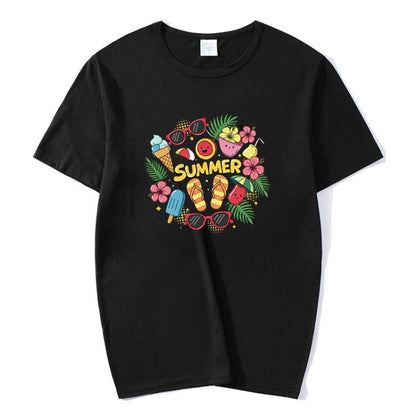 Summer Printed Round Neck Modal Short Sleeve T-shirt Print On Your Demand, S, M, L, XL, XXL, XXXL, XXXXL, XXXXXL