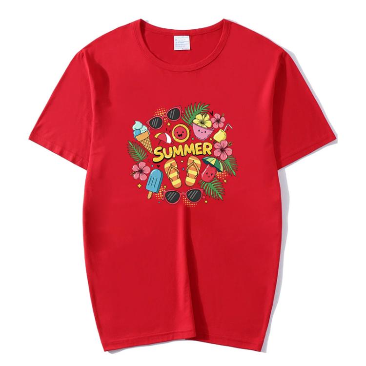 Summer Printed Round Neck Modal Short Sleeve T-shirt Print On Your Demand, S, M, L, XL, XXL, XXXL, XXXXL, XXXXXL