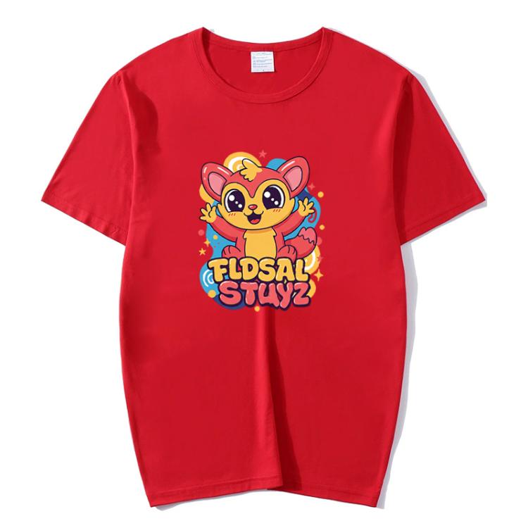 Red Elf Printed Round Neck Modal Short Sleeve T-shirt Print On Your Demand, S, M, L, XL, XXL, XXXL, XXXXL, XXXXXL