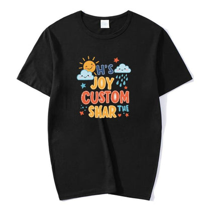 JOY CUSTOM Printed Round Neck Modal Short Sleeve T-shirt Print On Your Demand, S, M, L, XL, XXL, XXXL
