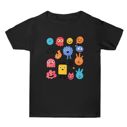 Cute Monsters Printed Summer Baggy Cotton Short Sleeve T-shirt Print On Your Demand, S, M, L, XL, XXL, XXXL