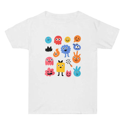 Cute Monsters Printed Summer Baggy Cotton Short Sleeve T-shirt Print On Your Demand, S, M, L, XL, XXL, XXXL