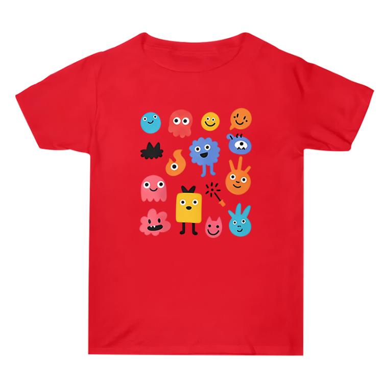 Cute Monsters Printed Summer Baggy Cotton Short Sleeve T-shirt Print On Your Demand, S, M, L, XL, XXL, XXXL