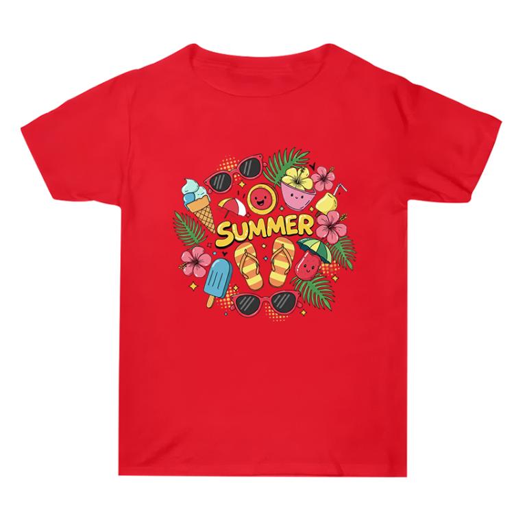 Summer Printed Summer Baggy Cotton Short Sleeve T-shirt Print On Your Demand, S, M, L, XL, XXL, XXXL