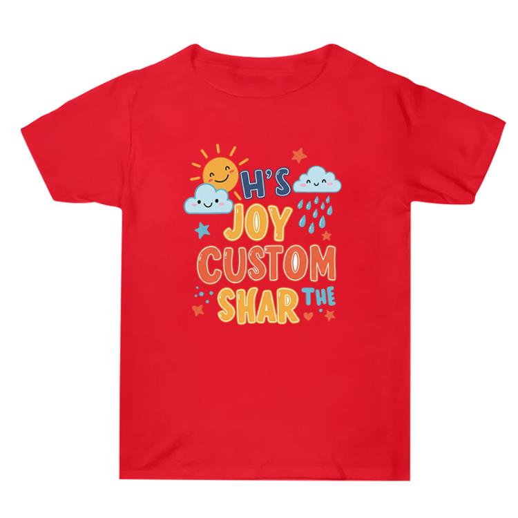 JOY CUSTOM Printed Summer Baggy Cotton Short Sleeve T-shirt Print On Your Demand, S, M, L, XL, XXL, XXXL