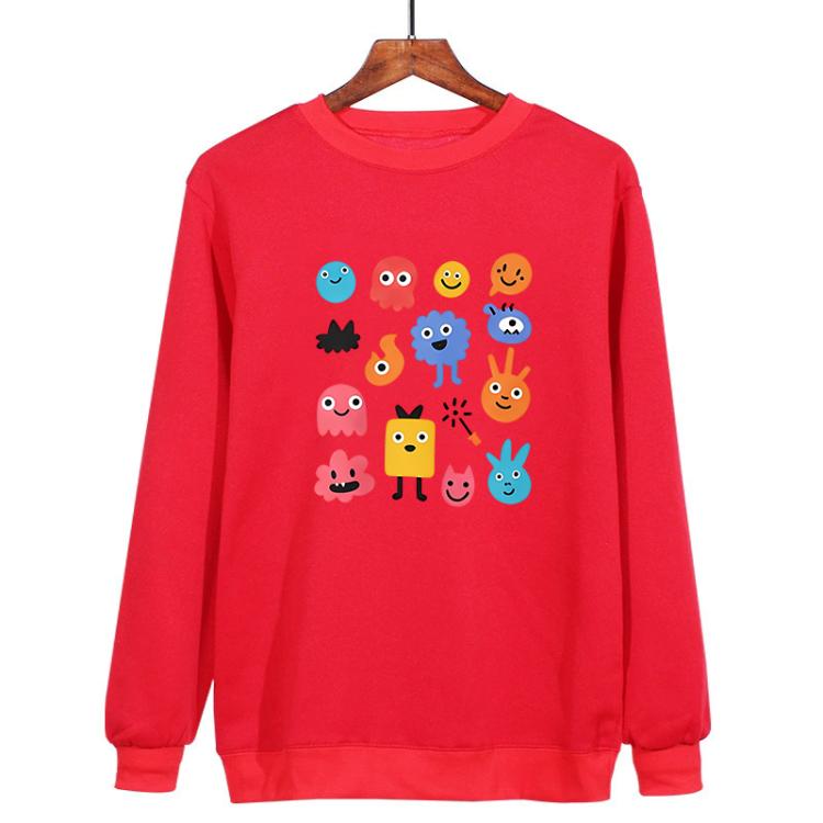 Cute Monsters Printed Casual Loose Round Neck Sweatshirt Print On Your Demand, XS, S, M, L, XL, XXL, XXXL