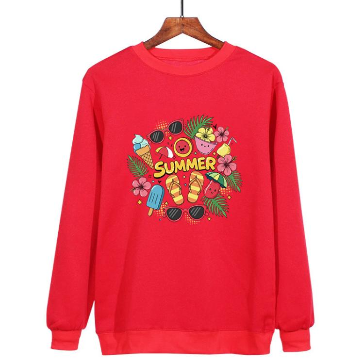 Summer Printed Casual Loose Round Neck Sweatshirt Print On Your Demand, XS, S, M, L, XL, XXL, XXXL