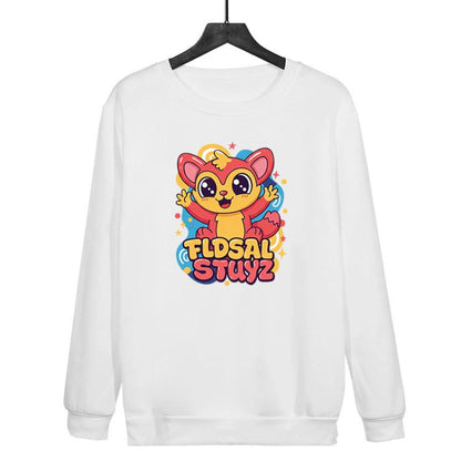 Red Elf Printed Casual Loose Round Neck Sweatshirt Print On Your Demand, XS, S, M, L, XL, XXL, XXXL