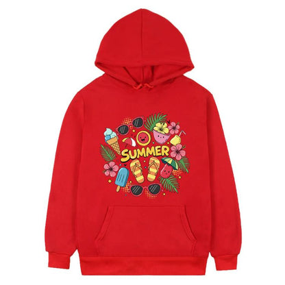 Summer Printed Fleece Hooded Sweatshirt Print On Your Demand, XS, S, M, L, XL, XXL, XXXL