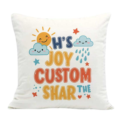 JOY CUSTOM Printed Sofa Pillow Case No Core Print On Your Demand, 35x35cm, 40x40cm, 45x45cm, 50x50cm, 60x60cm