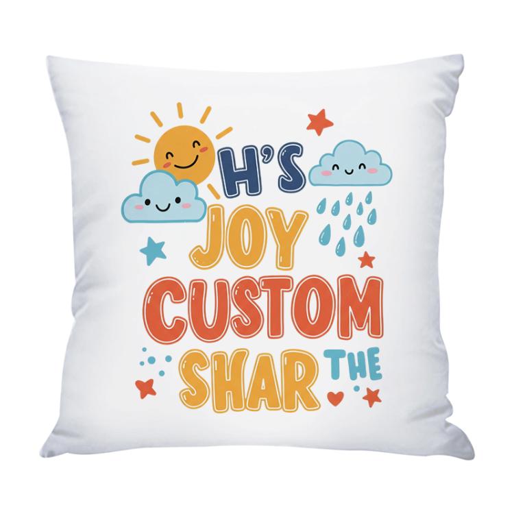 JOY CUSTOM Printed Sofa Pillow Case No Core Print On Your Demand, 35x35cm, 40x40cm, 45x45cm, 50x50cm, 60x60cm