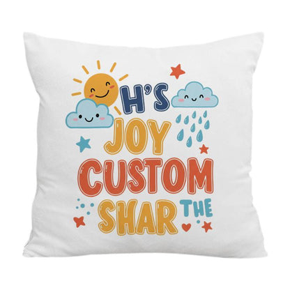 JOY CUSTOM Printed Sofa Pillow Case No Core Print On Your Demand, 35x35cm, 40x40cm, 45x45cm, 50x50cm, 60x60cm