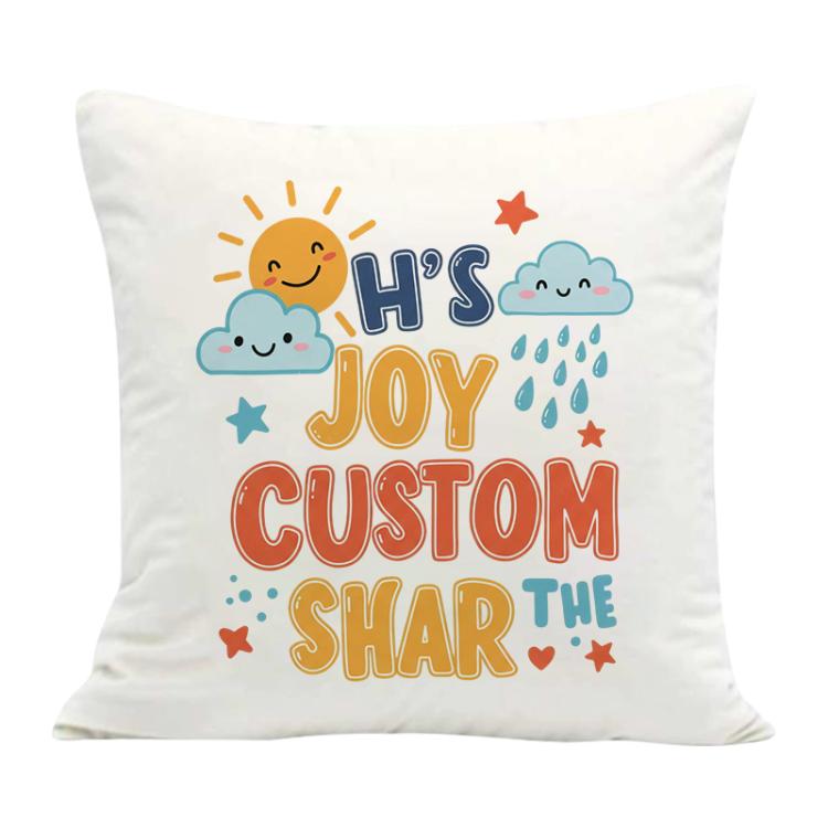 JOY CUSTOM Printed Sofa Pillow Case No Core Print On Your Demand, 35x35cm, 40x40cm, 45x45cm, 50x50cm, 60x60cm