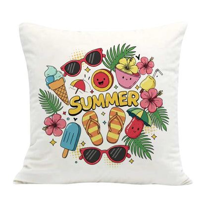 Summer Printed Sofa Pillow With Core Print On Your Demand, 35x35cm, 40x40cm, 45x45cm, 50x50cm, 60x60cm
