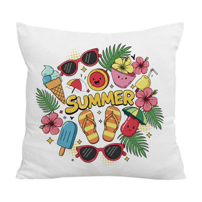 Summer Printed Sofa Pillow With Core Print On Your Demand, 35x35cm, 40x40cm, 45x45cm, 50x50cm, 60x60cm