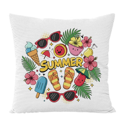 Summer Printed Sofa Pillow With Core Print On Your Demand, 35x35cm, 40x40cm, 45x45cm, 50x50cm, 60x60cm