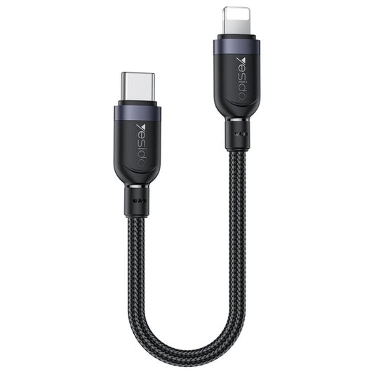 Yesido CA187 27W Type-C to 8 Pin Aluminum Alloy Data Cable, Length: 0.3m