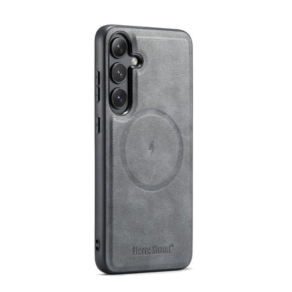 Fierre Shann FS-027 Cowhide Texture MagSafe Magnetic Phone Case, For Samsung Galaxy S26+ 5G, For Samsung Galaxy S26 Ultra 5G, For Samsung Galaxy S26 5G, For Samsung Galaxy S25 5G, For Samsung Galaxy S25+ 5G, For Samsung Galaxy S25 Ultra 5G             ...