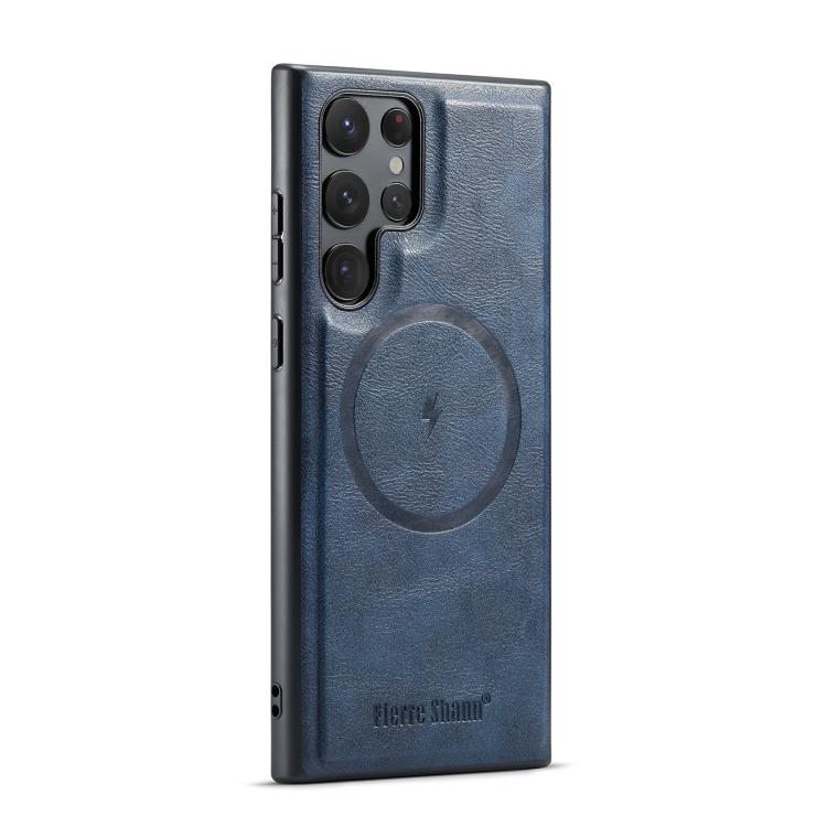 Fierre Shann FS-027 Cowhide Texture MagSafe Magnetic Phone Case, For Samsung Galaxy S26+ 5G, For Samsung Galaxy S26 Ultra 5G, For Samsung Galaxy S26 5G, For Samsung Galaxy S25 5G, For Samsung Galaxy S25+ 5G, For Samsung Galaxy S25 Ultra 5G             ...