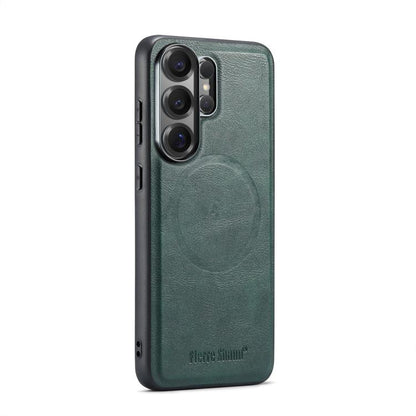 Fierre Shann FS-027 Cowhide Texture MagSafe Magnetic Phone Case, For Samsung Galaxy S26+ 5G, For Samsung Galaxy S26 Ultra 5G, For Samsung Galaxy S26 5G, For Samsung Galaxy S25 5G, For Samsung Galaxy S25+ 5G, For Samsung Galaxy S25 Ultra 5G             ...