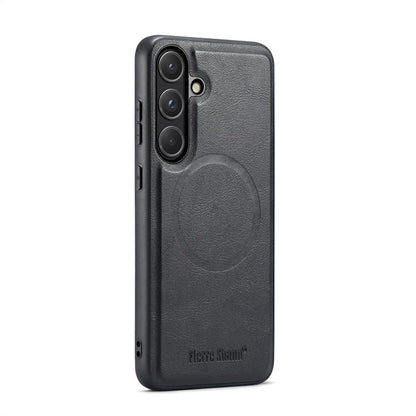 Fierre Shann FS-027 Cowhide Texture MagSafe Magnetic Phone Case, For Samsung Galaxy S26+ 5G, For Samsung Galaxy S26 Ultra 5G, For Samsung Galaxy S26 5G, For Samsung Galaxy S25 5G, For Samsung Galaxy S25+ 5G, For Samsung Galaxy S25 Ultra 5G             ...