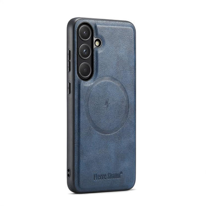 Fierre Shann FS-027 Cowhide Texture MagSafe Magnetic Phone Case, For Samsung Galaxy S26+ 5G, For Samsung Galaxy S26 Ultra 5G, For Samsung Galaxy S26 5G, For Samsung Galaxy S25 5G, For Samsung Galaxy S25+ 5G, For Samsung Galaxy S25 Ultra 5G             ...