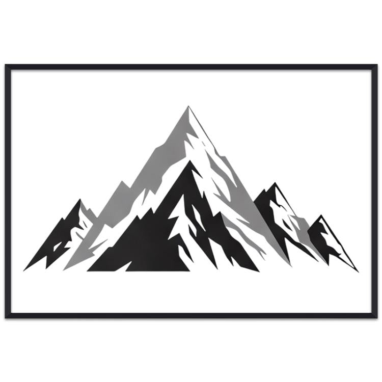 Snow Mountain Decorative Painting with PS Frame Print On Your Demand, 15x20cm, 20x20cm, 30x30cm, 40x40cm, 50x50cm, 60x60cm, 70x70cm, 80x80cm, 90x90cm
